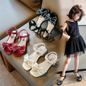 女童鞋公主凉鞋2022新款夏季儿童蝴蝶结软底中大童小女孩洋气百搭
