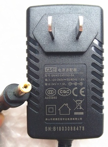 GVE电源适配器GM39-240150-5A输出24V1.5A冠宇达带灯1500mA充电器
