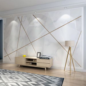 壁布电视背景墙现代简约壁纸客厅几何壁画8d网红影视墙布卧室墙