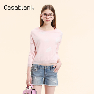 Casablank卡莎布兰卡新款套头针织衫打底女式毛衣C16104002