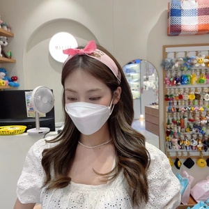 24直播韩国maylee发饰小熊印花蝴蝶结发箍