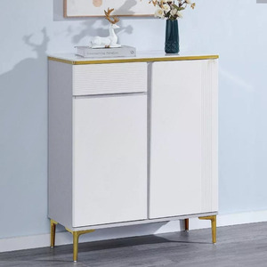 开心鞋柜正品 轻奢简约实木储物靠墙鞋架岩板客厅鼠 包邮入户安装