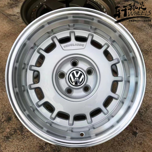 大众捷达mk2,15寸宽边复古改装轮毂