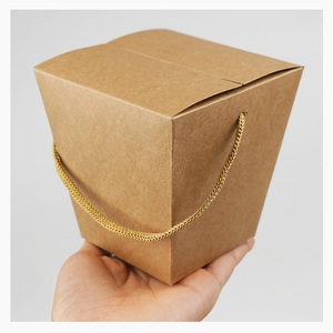 牛皮纸梯形手提慕斯盒 坚果零食饼干盒饰品礼品盒茶叶果酱包装盒