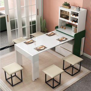 餐边柜带餐桌组合