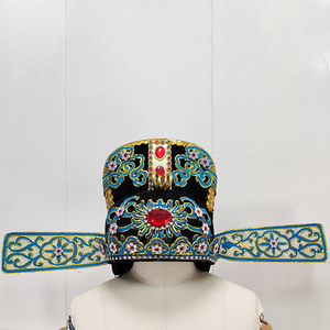 戏剧戏服古装越剧黄梅戏演出服小生头饰官帽状元帽女驸马帽