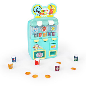 宝丽儿童玩具自动饮料售货机3-6岁宝宝过家家生日礼物 迷你售货机