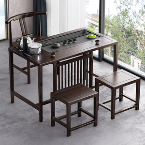 小茶桌实木家用花梨木茶台阳台茶道套装办公室新中式功夫泡茶桌子