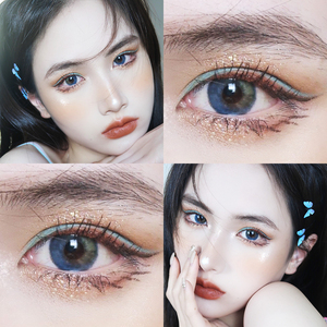 正品官网小地球美瞳年抛女小直径13.8mm自然日抛月抛隐形眼镜艾魅