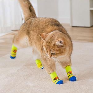猫咪可爱袜子脚套防抓鞋套猫猫宠物专用鞋子防挠夏季防掉防脏小猫