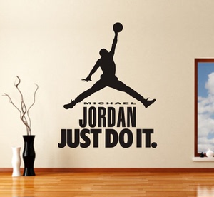 t3244篮球运动名星jordan 乔丹墙贴纸宿舍卧室励志justdoit