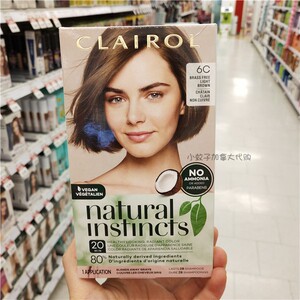 2件包加拿大发货clairol伊卡璐染发剂膏无氨天然植物孕妇用10分钟