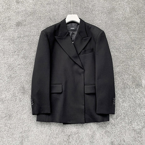 权志龙同款西服外套we11done 韩版羊毛浮雕压纹立体字母小西装