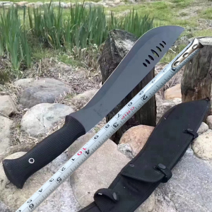 尼泊尔狗腿七孔开路刀户外开路砍刃弯刃露营野外求生一体钢刀具