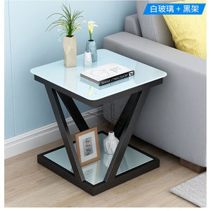 有时花园小方桌阳台茶桌小茶几玻璃角几莎发边几方几迷你床头桌子