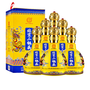 北京二锅头 永丰牌 金龙礼盒 清香型白酒 42度 500ml*6瓶整箱