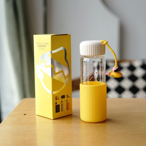 小清新透明旅行车载可爱创意玻璃杯子少女耐热防烫便携韩式圆形