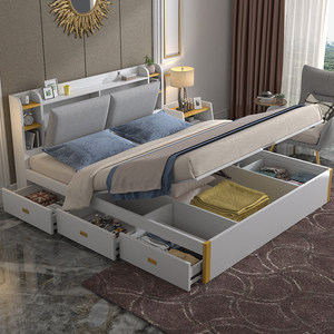 板式床抽屉床