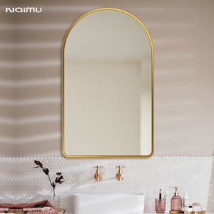浴室镜子挂墙式法式轻奢卫生间厕所镜洗手台边框壁挂化妆台镜ins