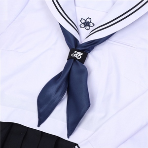 爆款jk三角巾水手服领巾手打日系女纯色jk制服酒红色免打环扣小物