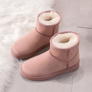 冬季加绒女鞋2023新款一脚蹬雪地靴可爱软萌韩版豆豆鞋加厚保暖鞋