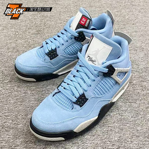 耐克air jordan 4 aj4大学蓝北卡蓝小ts冰蓝麂皮篮球鞋ct8527-400