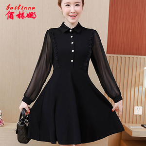 大码雪纺衫连衣裙长袖冬-淘宝拼多多热销大码雪纺衫连衣裙长袖冬货源