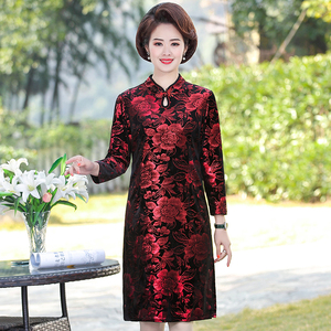 【中老年人改良旗袍红色】中老年人改良旗袍红色品牌,价格 - 阿里巴巴