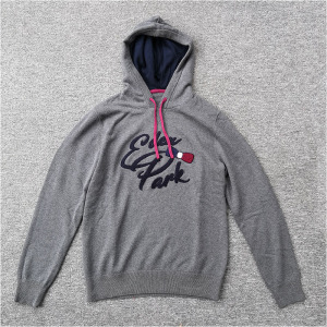 edenpark外贸纯棉刺绣连帽针织衫男士毛衣外穿尾货101502