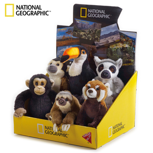 国家地理动物玩偶热带雨林小熊猫黑猩猩娃娃树懒毛绒玩具公仔礼物
