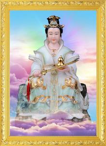 大小款 九天玄女 九天圣母娘娘神像画像挂像挂画贴画 可带实木框