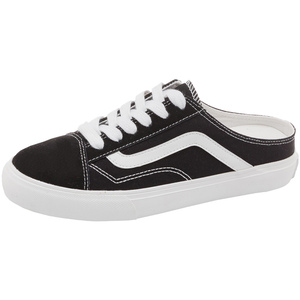 白色帆布鞋女无后跟