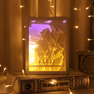 动漫新世纪福音战士周边纸雕灯EVA初号机装饰卧室氛围LED夜灯礼物