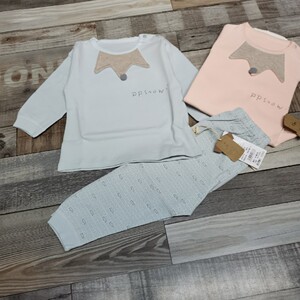 73码 泡泡雪婴儿内衣套装6-9个月宝宝秋衣春秋 021