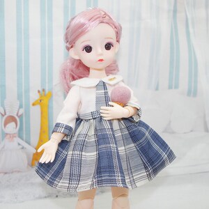 6分bjd 30厘米芭比娃娃衣服 jk制服 日系学院风换装套装服饰裙子