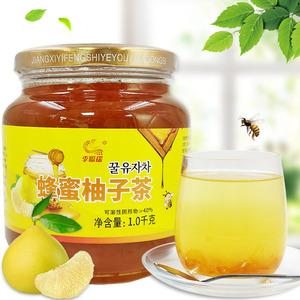 蜂蜜柚子茶1kg 柠檬茶雪梨茶桂圆红枣蜜炼水果茶茶酱冲泡冲调饮品
