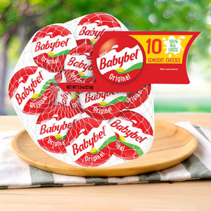 临期甩卖法国进口乐芝牛小贝勒原味奶酪10粒200g即食芝士烘焙零食