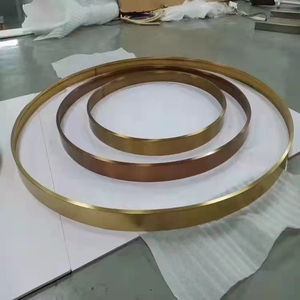 不锈钢钛金整圆定制家装背景墙圆形收口装饰线条天花吊顶弧形包边