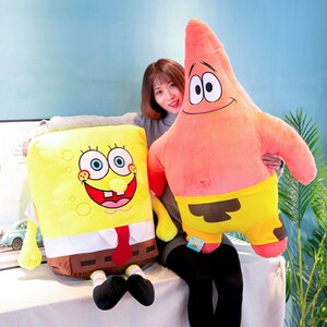 海绵宝宝公仔毛绒玩具派大星玩偶抱枕大号布娃娃送儿童女生日礼物