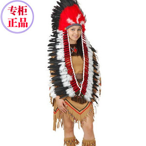 成年儿童男女非洲原始土著部落酋长野人表演装扮cos羽毛帽子头饰