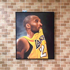 nba球星科比画像装饰画客厅沙发墙相框挂画卧室壁画玄关画框油画