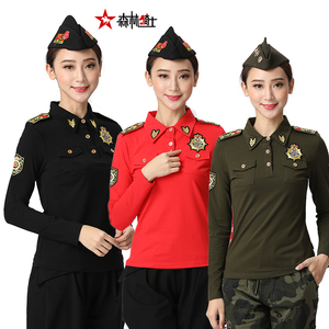 森林骑士冬冬水兵舞服装女式2020新秋冬长袖短袖广场舞上衣演出服