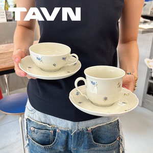 TAVN德国Seltmann Weiden彩色小花系列瓷杯垫茶杯水杯咖啡杯4款
