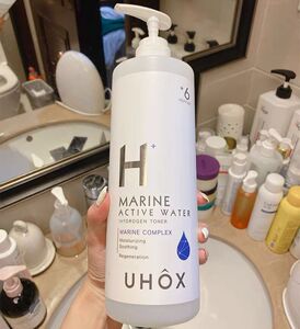 uhox小白水1000ml 海洋水保湿补水软膜伴侣德玛贝尔8水
