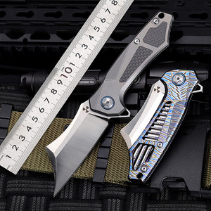 m390粉末钢刀高端钛合金折叠刀高硬度随身刀具防身冷兵器锋利小刀