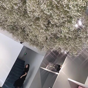 婚庆吊顶仿真花假花绿植顶部装饰桃花饭店创意网红满天星花艺软装