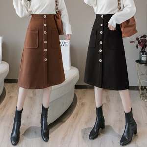 a字半身裙裤高腰