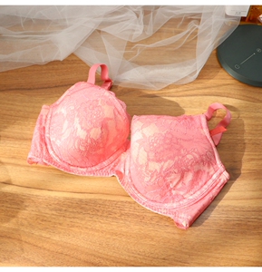 75d 香港v珍妮 粉色软杯侧收上托性感舒适文胸内衣女