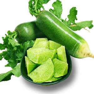 圆根绿皮青萝卜脆嫩头绿蔬菜青菜新鲜水果青皮生吃2斤