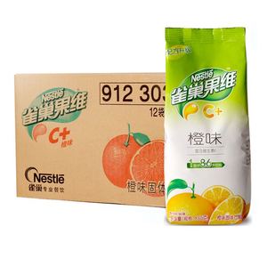 雀巢橙C柠檬芒果苹果黑加仑冰糖雪梨果维C固体果汁粉12包2箱优惠